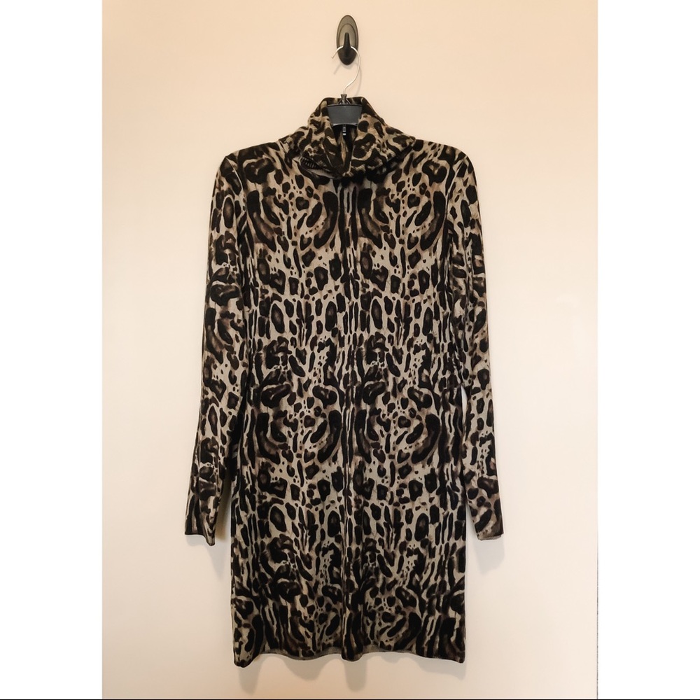Animal Print Sweater Dress - size medium